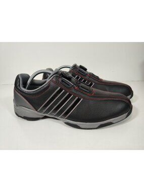 Adidas 360 Traxion Golf Shoes Men's 11 BOA Black Red F33447